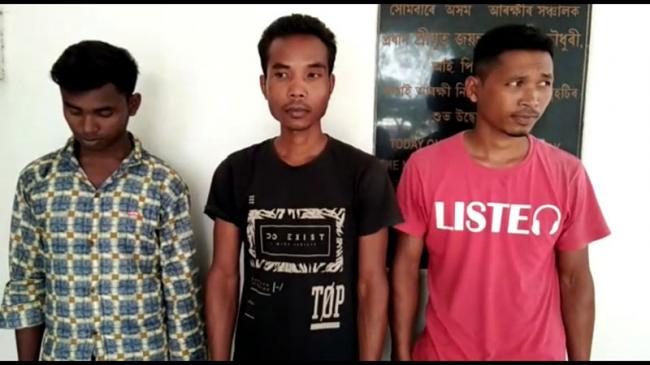 Security forces nab three armed youths in Assam