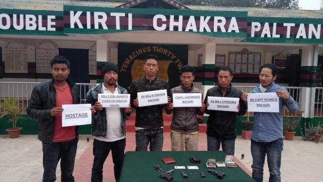 Assam Rifles troops rescue an abducted person, nab five Naga militants in Nagaland 