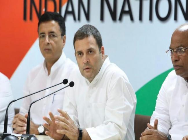 Rahul Gandhi during press conference on Thursday (Image: twitter.com/INCIndia)