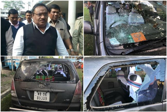 TMC supporters allegedly vandalize BJP leader's car in WB