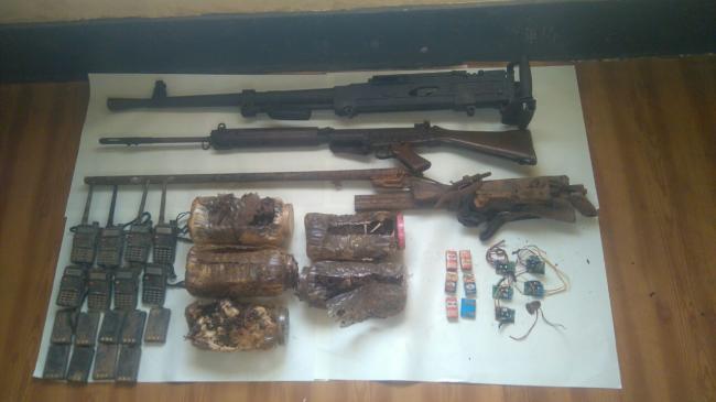 Meghalaya police recover huge cache of arms, bomb making items 