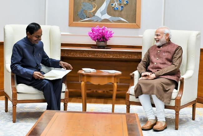 KCR meets Prime Minister Narendra Modi in New Delhi
