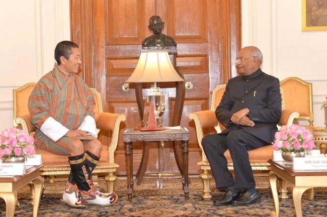 Prime Minister of Bhutan calls on Indian President Kovind