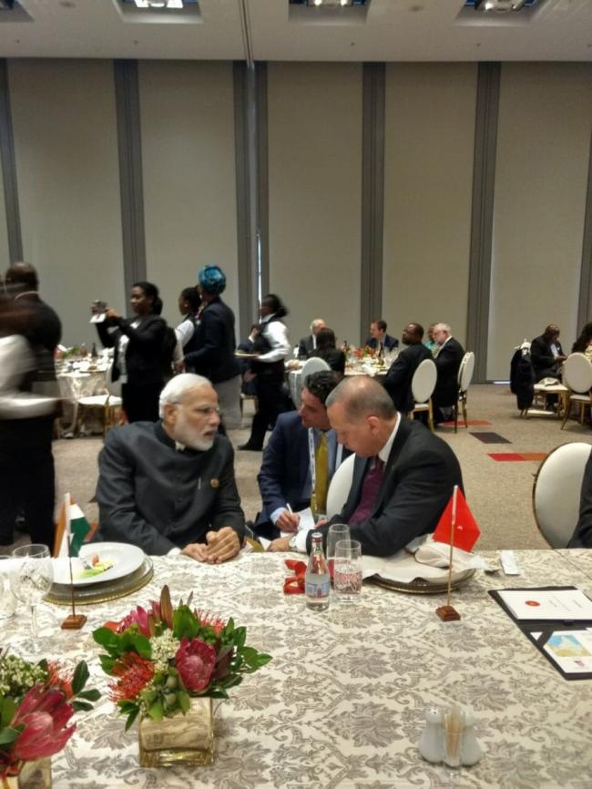 Narendra Modi meets Turkish President Recep Tayyip Erdogan on sidelines of BRICS