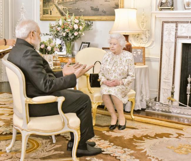 Prime Minister Narendra Modi meets Queen Elizabeth II