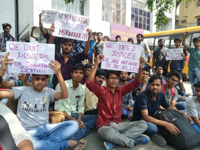 Protest continues in Mizoram NIT after Bihar student dies