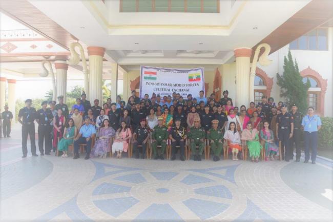Indian army personnel with families visit Myanmar