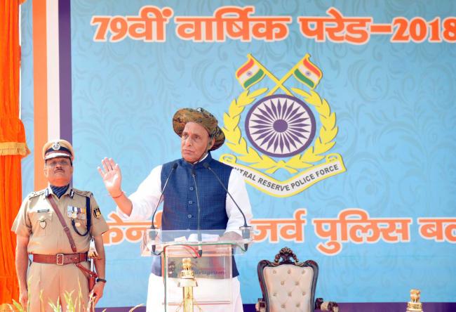 Rajnath Singh attends CRPFâ€™s 79th Raising Day Parade