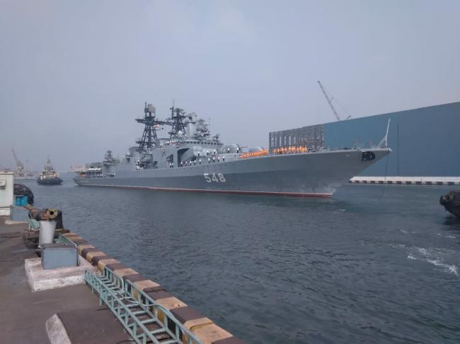 Russian Federation Navy Ships arrive Visakhapatnam to participate in INDRA NAVY 2018