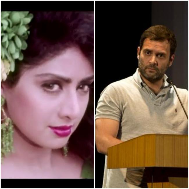 Rahul Gandhi expresses shock at the untimely death of Sridevi