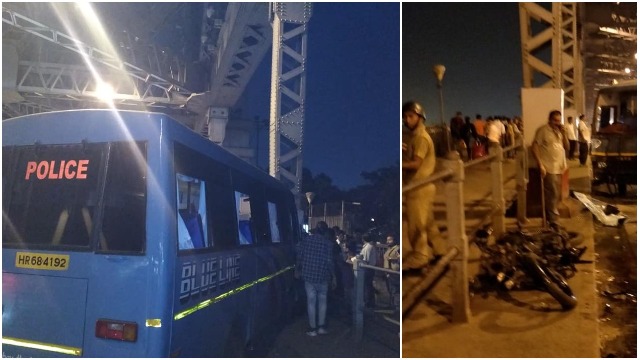 Kolkata: Blockade following a road accident hits traffic on Howrah Bridge