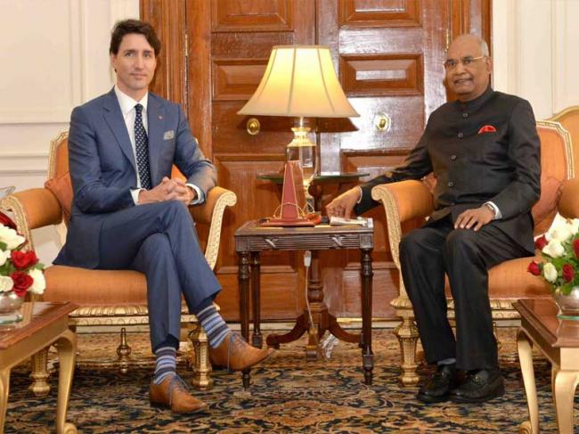 Prime Minister of Canada Justin Trudeau calls on the President Kovind