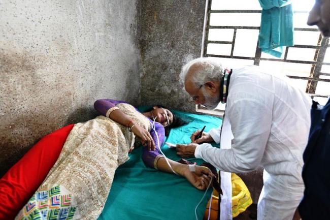 PM Modi visits hospital after many were injured in his rally in Bengal's West Medinipur 
