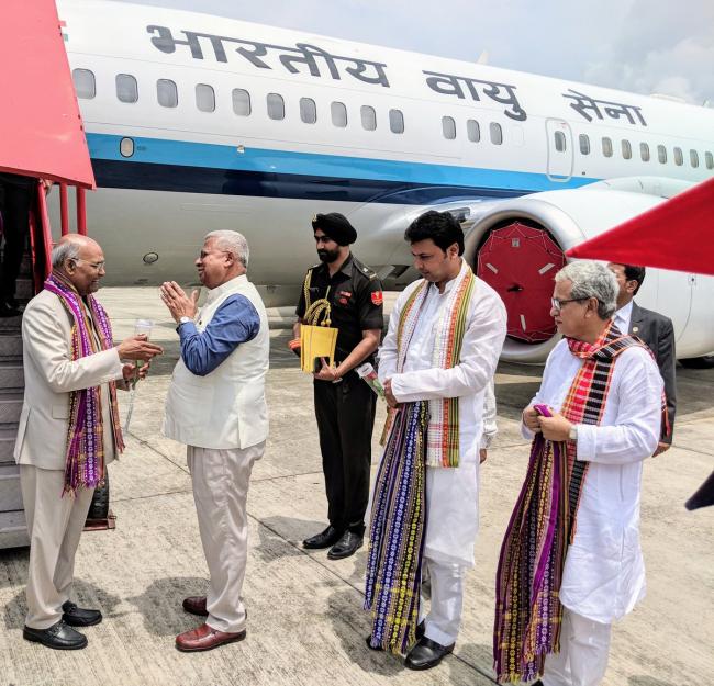 President Kovind arrives in Agartala on two-day visit to Tripura 