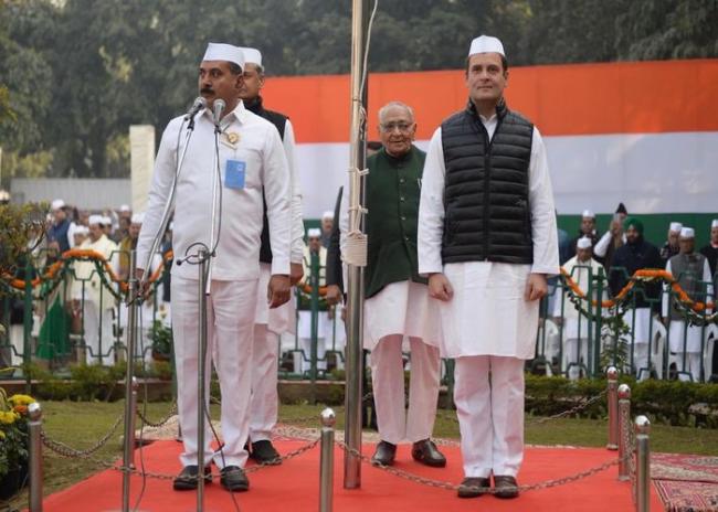 Rahul Gandhi hoists flag on Congress' 134th foundation day