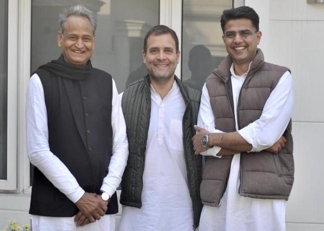 'United colours of Rajasthan', Rahul Gandhi tweets picture with Ashok Gehlot, Sachin Pilot