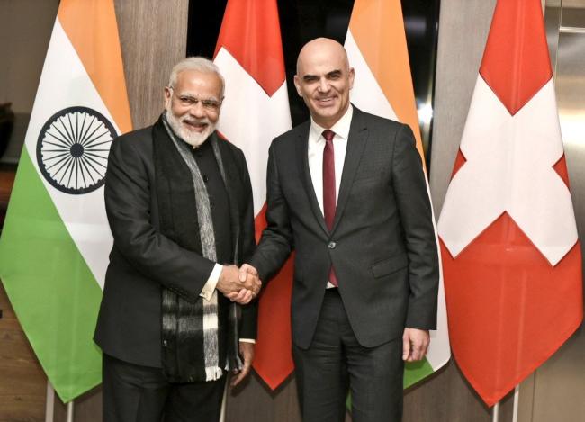 PM Narendra Modi meets Swiss President Alain Berset ahead of WEF
