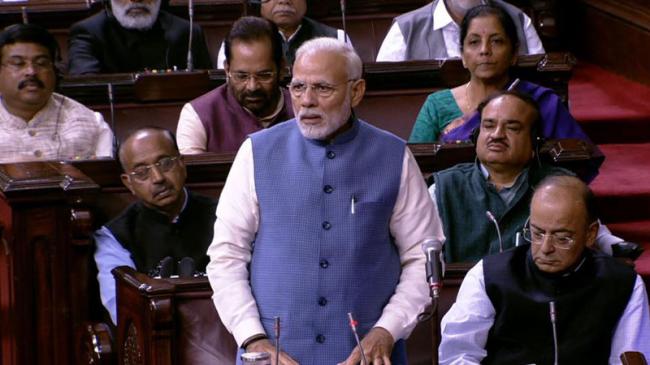 PM Modi starts speaking on No Confidence Motion, blames it on negative politics