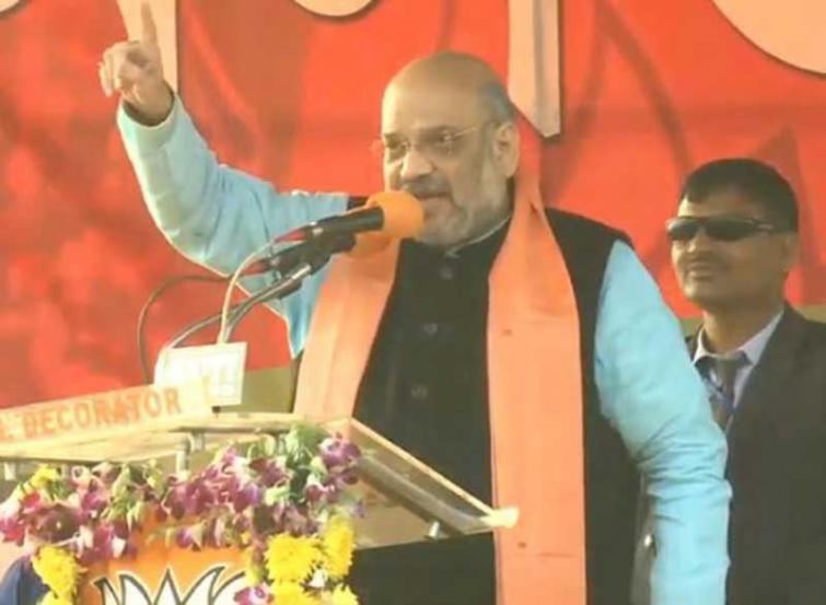 SP-BSP alliance coalition of corruption, country can go ahead only with 56 inch : Amit Shah