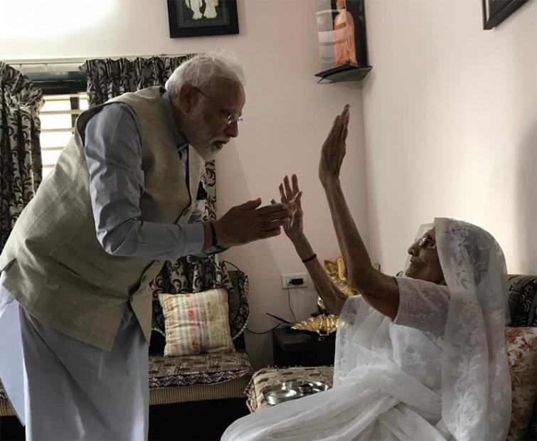 PM Modi to seek blessings from mother Heeraben in Gujarat tomorrow