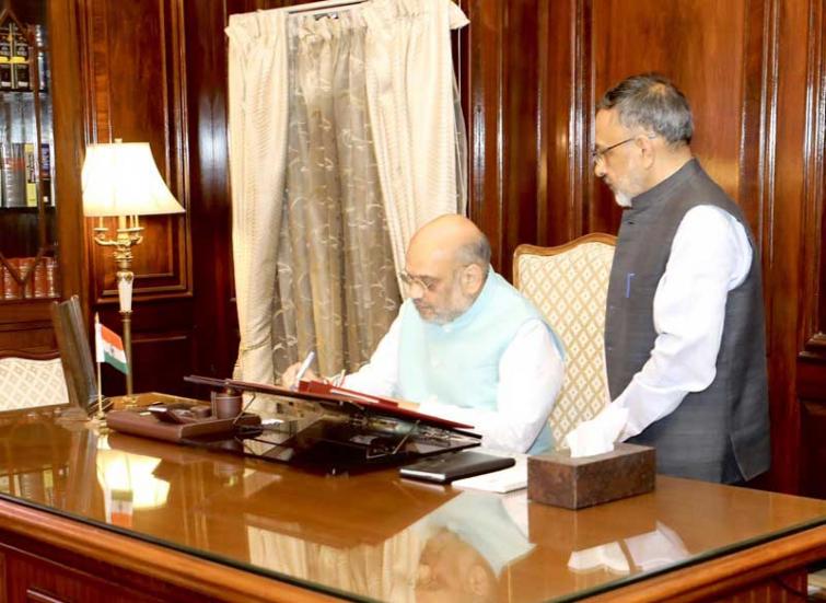 Amit Shah takes charge as Union Home Minister