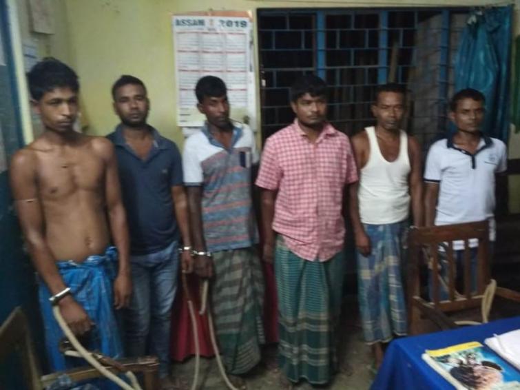 Police apprehend nine smugglers with cattle along Assam-Bangladesh border