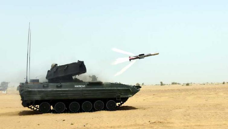 Indian Army successfully conducts trial of Summer User Trials of Nag Missile