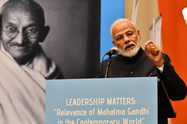 Mahatma Gandhi's values serve as moral compass for enlightened leadership: PM Modi