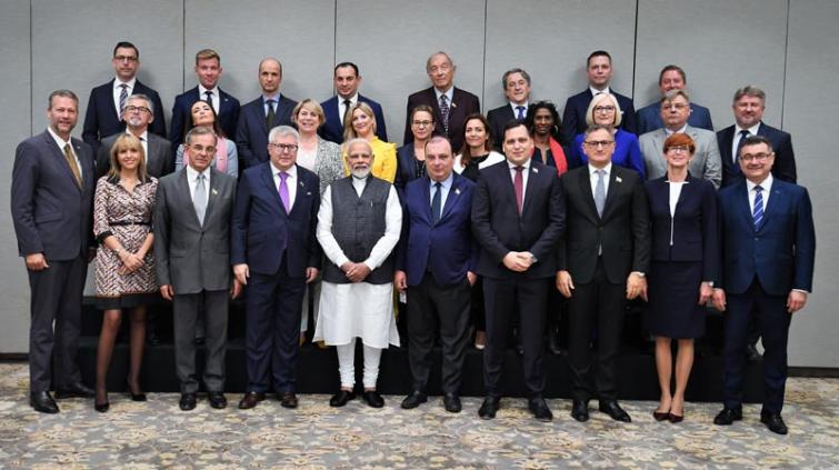 Members of European Union meets PM Narendra Modi ahead of J&K visit