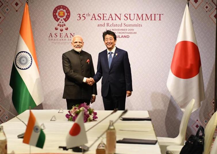 Modi meets Shinzo Abe in Bangkok, leaders welcome 'increasing economic engagement' between India, Japan