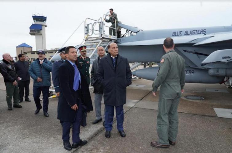 Rajnath Singh visits Naval Air Station Oceana, Naval Station Norfolk during his US visit