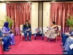 External Affairs Minister Sushma Swaraj meets Maldives Home Minister