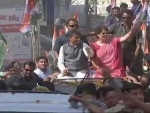 Congress leader Priyanka Gandhi Vadra holds roadshows in Bijnor, Saharanpur