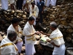 Rahul Gandhi visits stream in Wayanad where his father Rajiv Gandhi's ashes were immersed