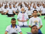 PM leads Mass Yoga demonstration at Ranchi