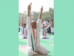 Rajnath Singh leads Yoga Day celebration in New Delhi