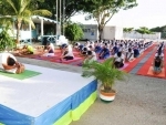 Assam Rifles UN Contingent in Haiti celebrates Yoga Day
