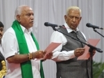 BS Yediyurappa takes oath as Karnataka Chief Minister for fourth time, spells name differently
