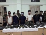 Security forces arrest six USRA cadres and recover huge cache of arms-ammu in Manipur
