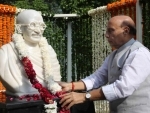 Rajnath Singh unveils statue of Mahatma Gandhi on his 150th birth anniversary