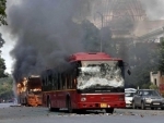 Bandh supporters damage government buses in Munger