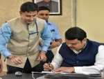 Devendra Fadnavis gets back to work as CM of Maharashtra, signs cheque