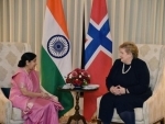 Sushma Swaraj meets visiting Norway PM Erna Solberg, exchange views on expanding ties across all sectors 