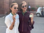 TMC MPs Mimi, Nusrat reach parliament, get trolled for clicking pictures