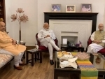 PM Modi calls on LK Advani after BJP scripted landslide victory