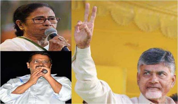 Mamata, Kejriwal, Naidu show of Grand Alliance strength in Vizag