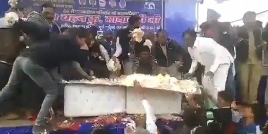 Mayawati's birthday cake celebration video draws Smriti Irani's jibe