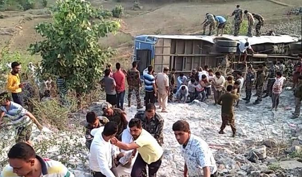 Jharkhand: 5 killed, 40 injured as bus falls into gorge