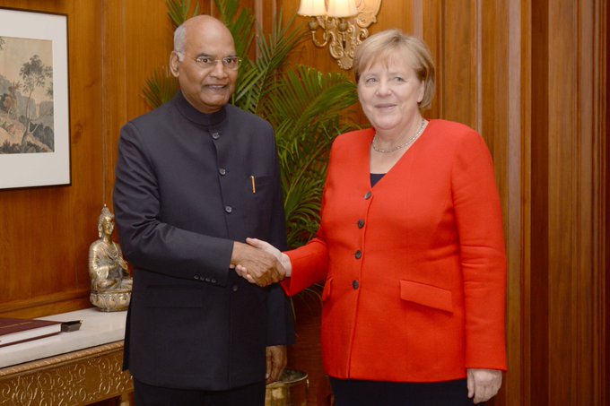German Chancellor Angela Merkel meets President Kovind 