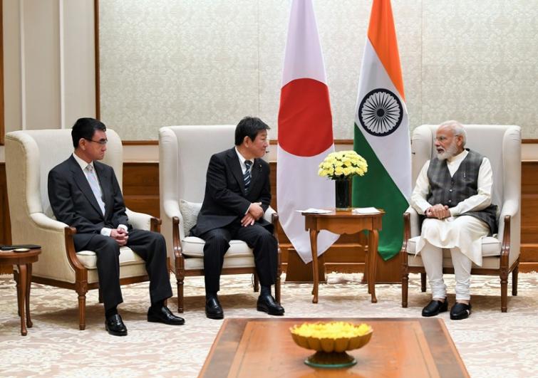 Foreign Minister and Defense Minister of Japan call on Prime Minister Modi